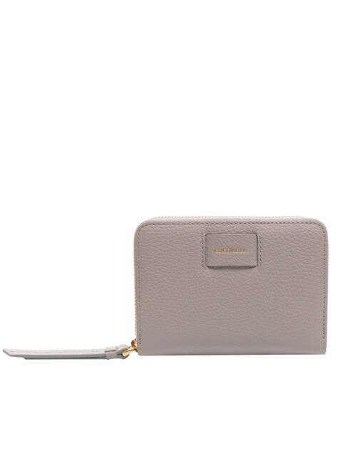 COCCINELLE VOILE Portafoglio medio zip around in pelle light grey - Portafogli Donna
