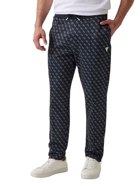 GUESS ACTIVE Pantalone jogging regular fit 4g aop jet black - Pantaloni Uomo
