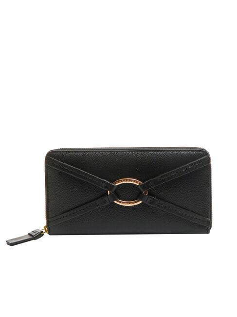THE BRIDGE AMELIA Portafoglio grande zip around Nero Oro - Portafogli Donna