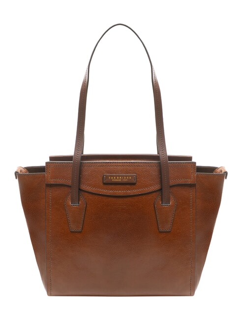 THE BRIDGE ANGELA Borsa shopping a spalla in pelle MARRONE - Borse Donna