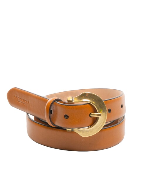 THE BRIDGE BERENICE Cintura in pelle, accorciabile cognac/oro - Cinture