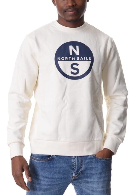 NORTH SAILS GRAPHIC Felpa girocollo in cotone marshmallow - Felpe Uomo