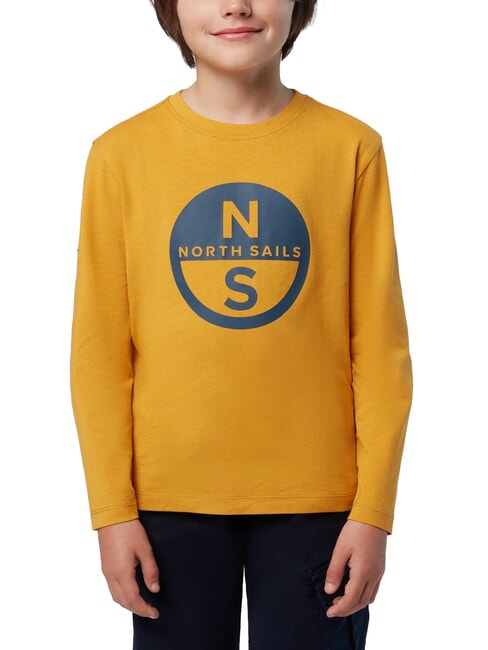 NORTH SAILS GRAPHIC KIDS Maglia manica lunga in cotone golden spice - T-shirt Bambino