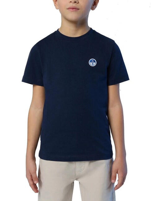 NORTH SAILS LOGO KIDS T-shirt a maniche corte in cotone navy blue - T-shirt Bambino