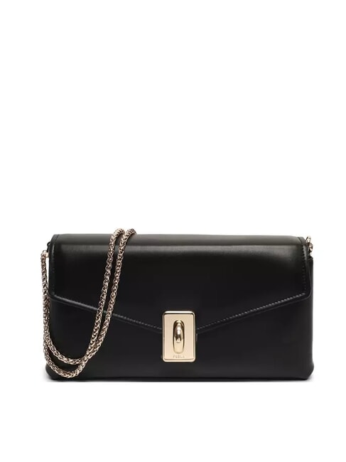 FURLA MERIDIANA Borsa media in pelle a tracolla Nero - Borse Donna