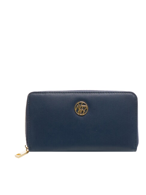 YNOT RIBBON Portafoglio grande zip around blue - Portafogli Donna