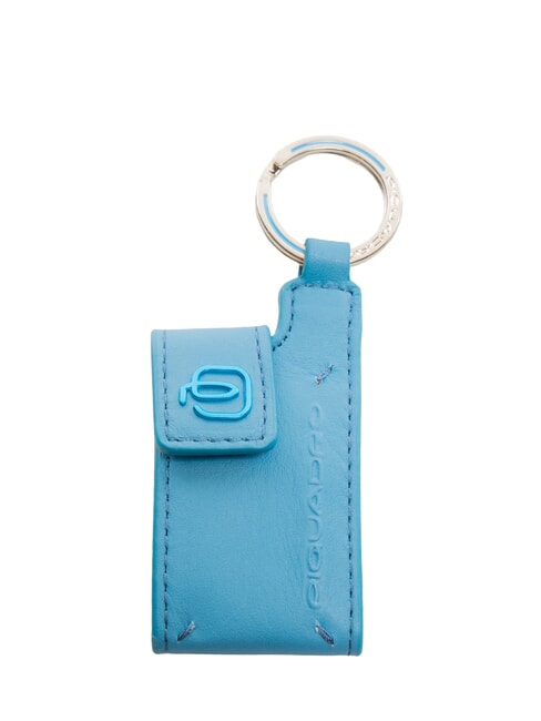 PIQUADRO BLUE SQUARE Portachiavi / Porta indirizzo in pelle  Azzurro - Portachiavi