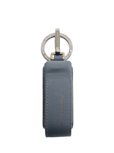 PIQUADRO PQJ  Portachiavi in pelle con chiavetta USB blu - Portachiavi