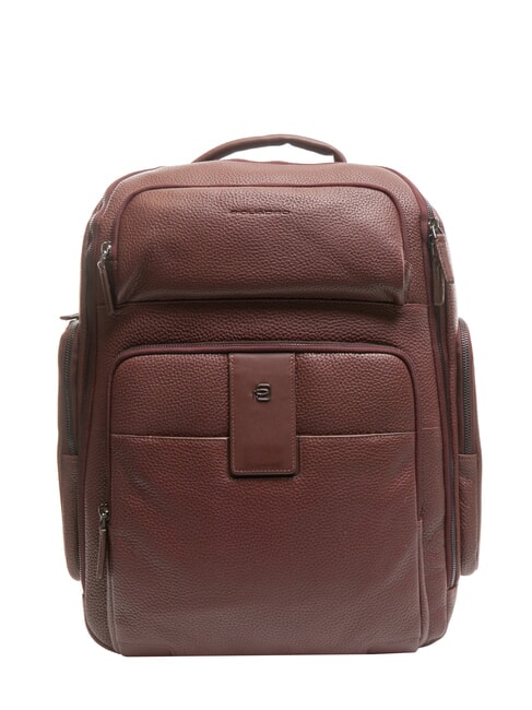 PIQUADRO ILI Zaino porta PC 15,6" in pelle bordeaux 2 - Zaini da lavoro porta PC