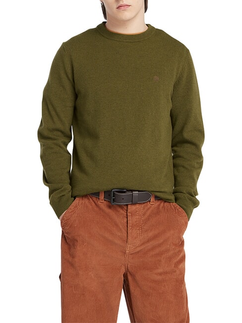 TIMBERLAND MERINO Maglione girocollo in misto lana darkoliv - Maglie Uomo