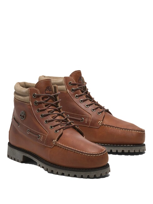 TIMBERLAND AUTHENTIC MID Stivaletti in pelle medium orange full grain - Scarpe Uomo