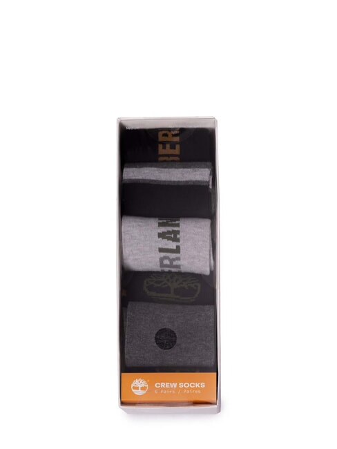 TIMBERLAND CREW SOCK 6 paia di calze NERO - Calze Uomo