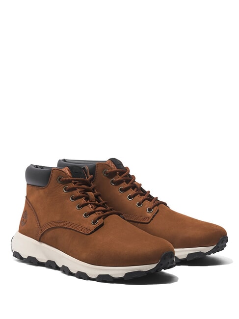 TIMBERLAND WINSOR PARK MID  Sneakers in pelle cognac - Scarpe Uomo