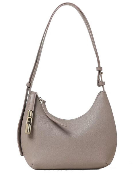 FURLA GOCCIA Borsa a spalla pelle martellata stucco gray+mauve - Borse Donna