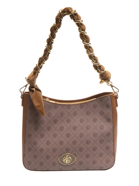 YNOT EMILY  Borsa Hobo a spalla almond logo - Borse Donna