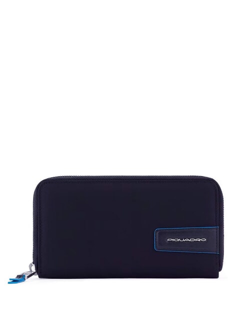 PIQUADRO PQ-RY  Portafoglio zip around blu - Portafogli Donna