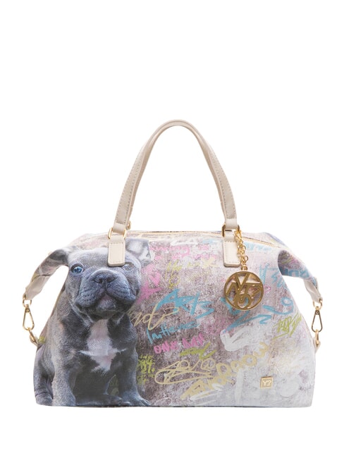 YNOT BEST FRIENDS Borsa bauletto a mano dog wall - Borse Donna