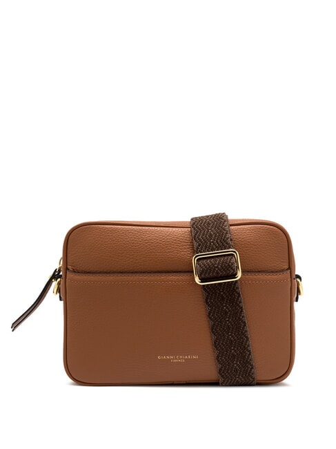 GIANNI CHIARINI NINA Borsa camera case in pelle con tracolla in tessuto flake - Borse Donna