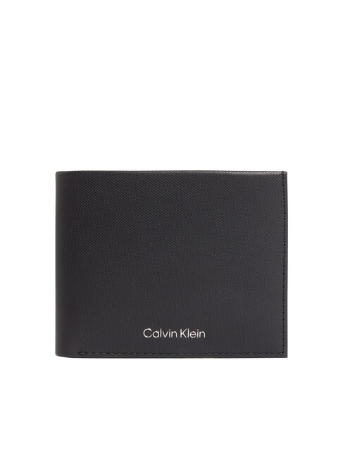 CALVIN KLEIN CK MUST Portafoglio in pelle con portamoneteù na black - Portafogli Uomo