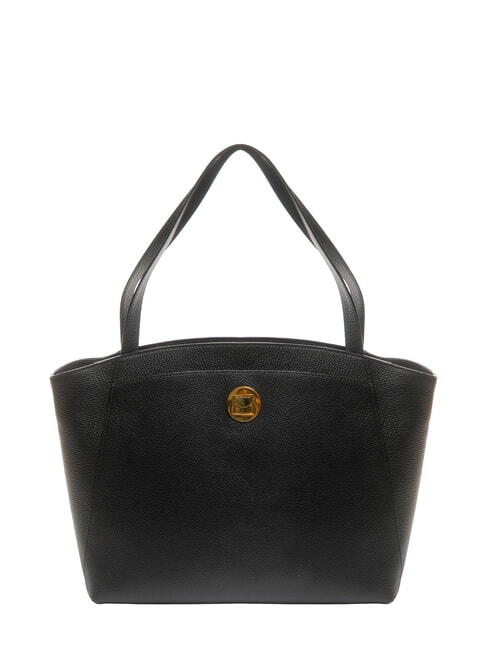 COCCINELLE LIYA Borsa a spalla in pelle martellata Nero - Borse Donna