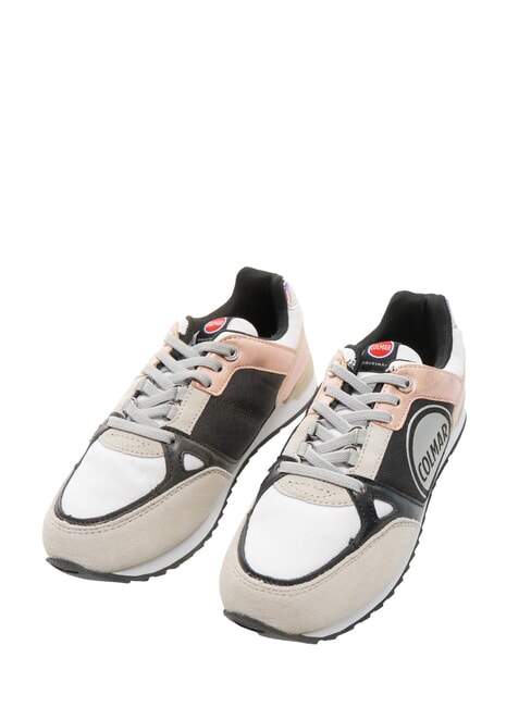 COLMAR SUPREME KITE  Sneakers white/black/liblue/pink - Scarpe Bambino