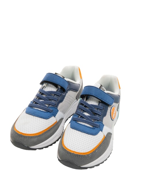 COLMAR DALTON DIP Sneaker con strappo white/blue/gray/orange - Scarpe Bambino