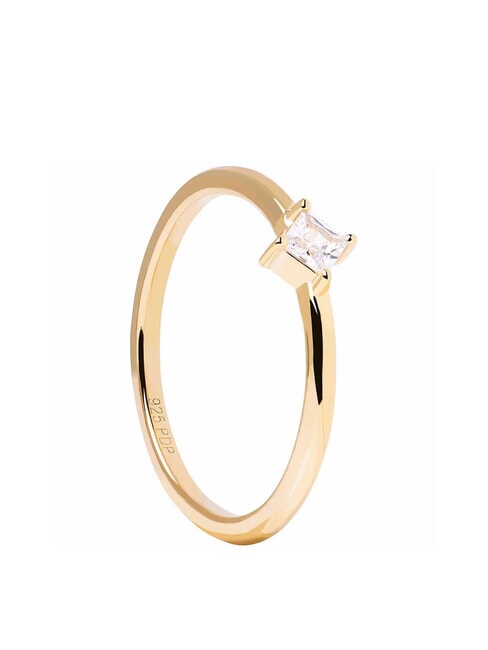 PDPAOLA THE NEW ESSENTIALS OBI Anello solitario con zircone oro - Anelli