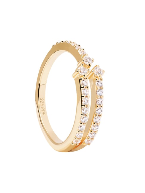 PDPAOLA THE NEW ESSENTIALS SISI Anello con zirconi placcato oro oro - Anelli