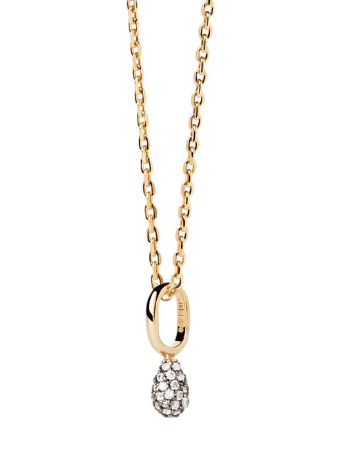 PDPAOLA SILHOUETTES PAVE' LAVA Collana pendente a goccia a pavé oro - Collane