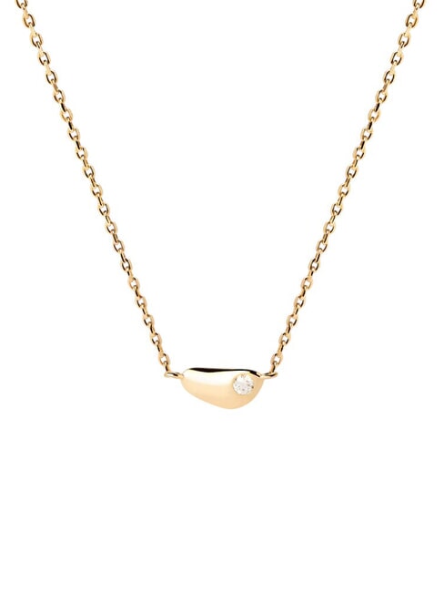 PDPAOLA THE NEW ESSENTIALS DELTA Collana ciondolo zircone incastonato oro - Collane