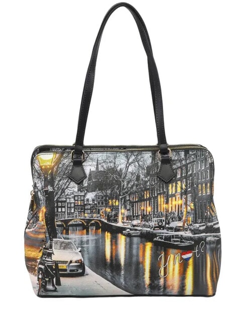 YNOT YESBAG Borsa a spalla con tracolla amsterdam snow - Borse Donna