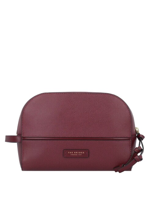 THE BRIDGE DOMITILLA  Beauty in pelle Chianti/Bordeaux/Oro          - Beauty Case