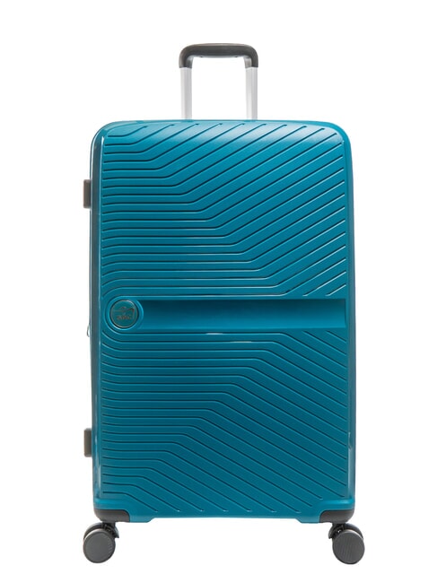 LESAC SLIDE Trolley grande espandibile ultraresistente petrol blue - Trolley Rigidi