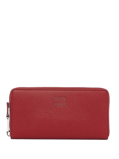 TOMMY HILFIGER TJW MUST  Portafoglio zip around grande rustic cherry - Portafogli Donna