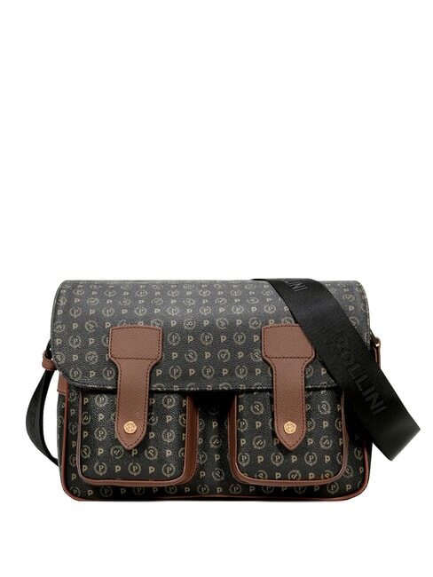 POLLINI HERITAGE CLASSIC Borsa a tracolla con tasche  nero marrone - Borse Donna