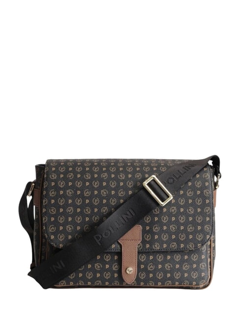 POLLINI HERITAGE Messenger a tracolla nero marrone - Borse Donna