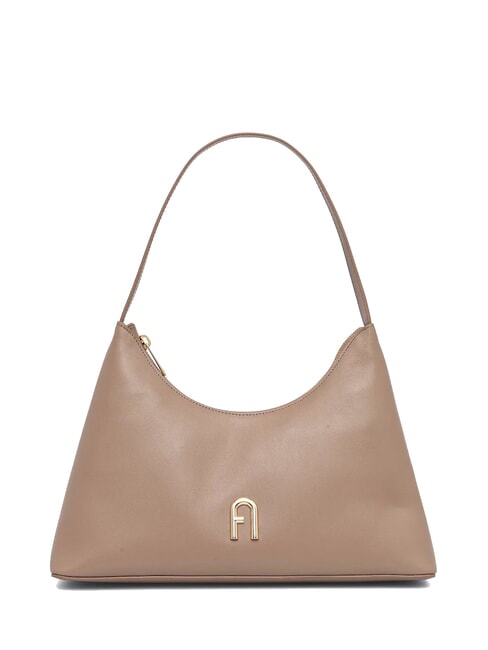 FURLA DIAMANTE Frame bag in pelle greige - Borse Donna