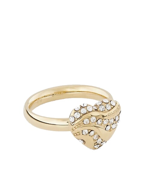 GUESS IN MY HEART Anello con cuore e zirconi yellow gold - Anelli