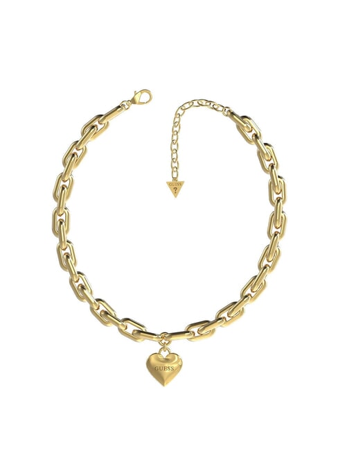 GUESS FALLING IN LOVE Collana catena con cuore yellow gold - Collane