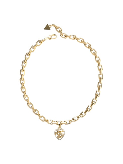 GUESS HEART CAGE Collana catena con cuore yellow gold - Collane