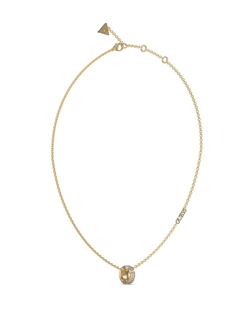 GUESS ROLLING HEARTS Collana con charm con zirconi yellow gold - Collane