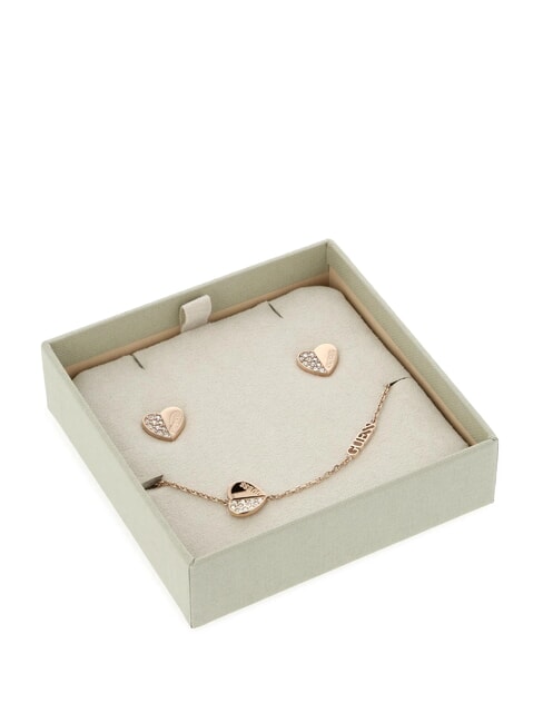 GUESS LOVELY GIFT BOX Bracciale + orecchini ROSE GOLD - Orecchini