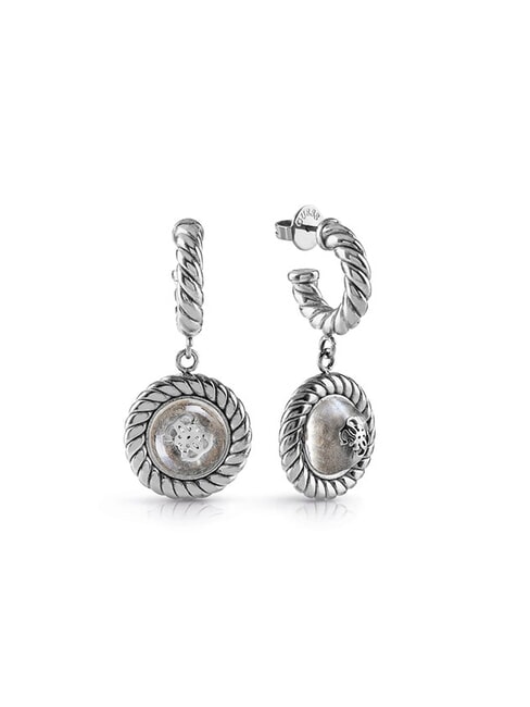 GUESS 4G VINTAGE Orecchini torchon con pendenti antique silver - Orecchini