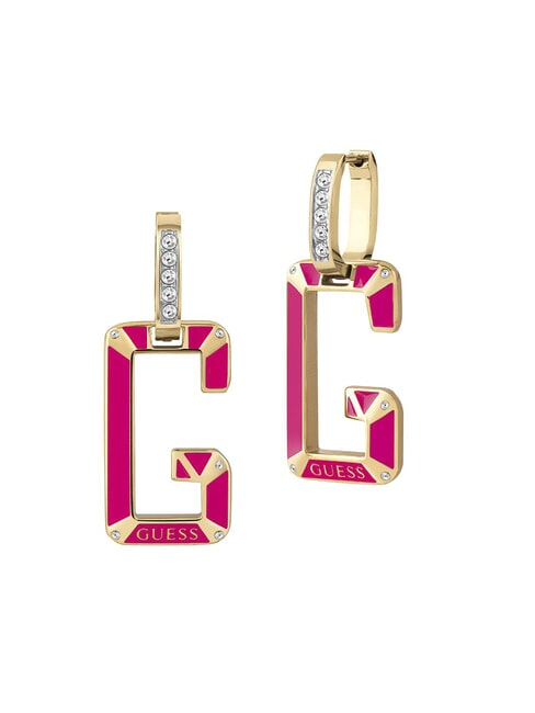 GUESS G-SHADES Orecchini con G pendente ylw gold/neon pink - Orecchini