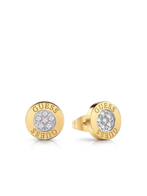 GUESS STUDS PARTY Orecchini circolari con zirconi yellow gold - Orecchini