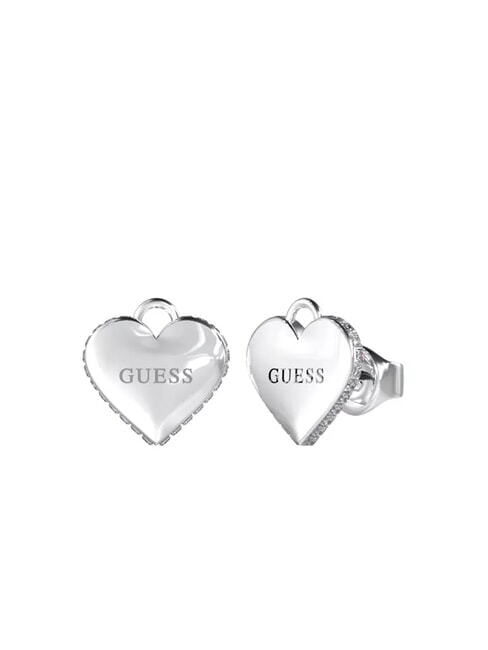 GUESS FALLING IN LOVE Orecchini lucchetto a cuore SILVER - Orecchini