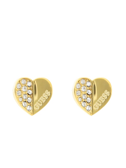 GUESS LOVELY Orecchini al lobo a cuore con zirconi yellow gold - Orecchini