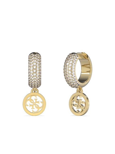 GUESS CRAZY EARRINGS Orecchini cerchi piccoli con charms yellow gold - Orecchini