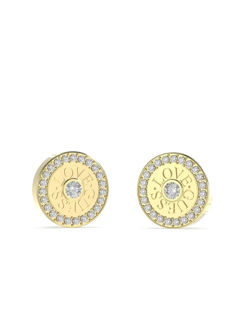 GUESS LOVE Orecchini circolari con zirconi yellow gold - Orecchini