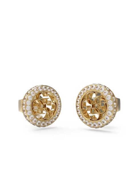 GUESS 4G CRUSH Orecchini circolari con cristalli yellow gold - Orecchini